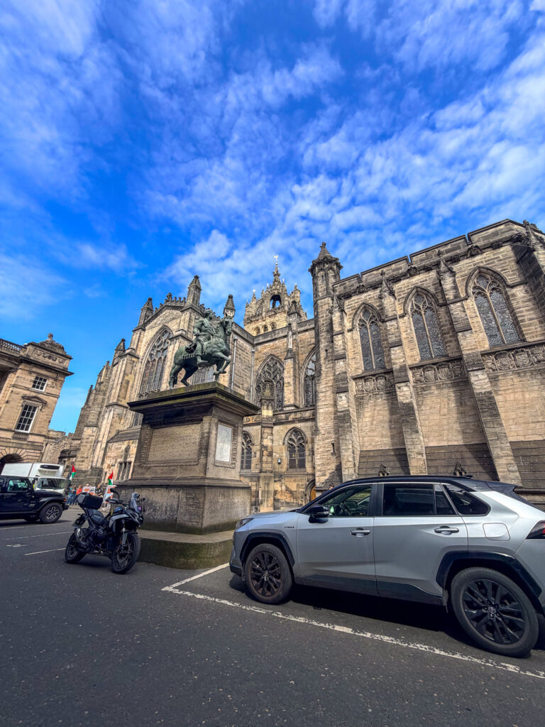St. Giles parking lot where John Knox is buried