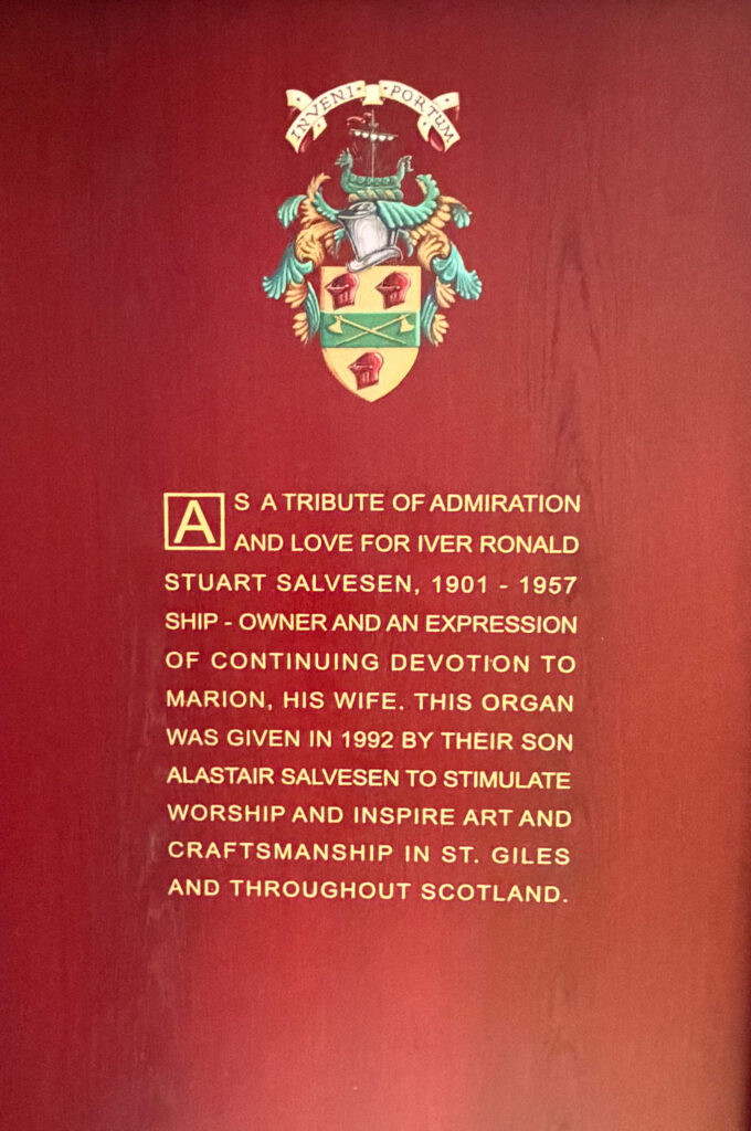 ... donated by the son of Iver and Marion Salvesen.