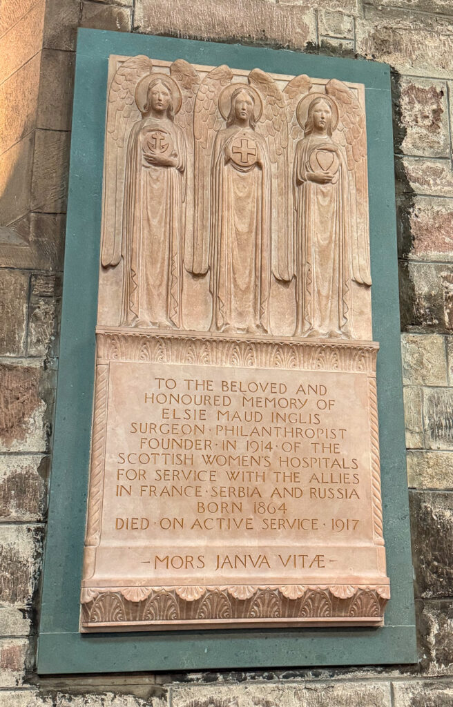 Monument to Elsie Maud Inglis Surgeon Philan