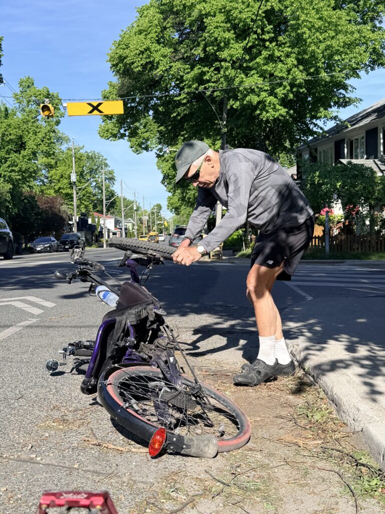 And, on the subject of 'right back into ...' - a slight adjustment to our Toronto trikes WHICH ARE NOT AS NICE AS OUR EUROPE/UK ICE TRIKES....