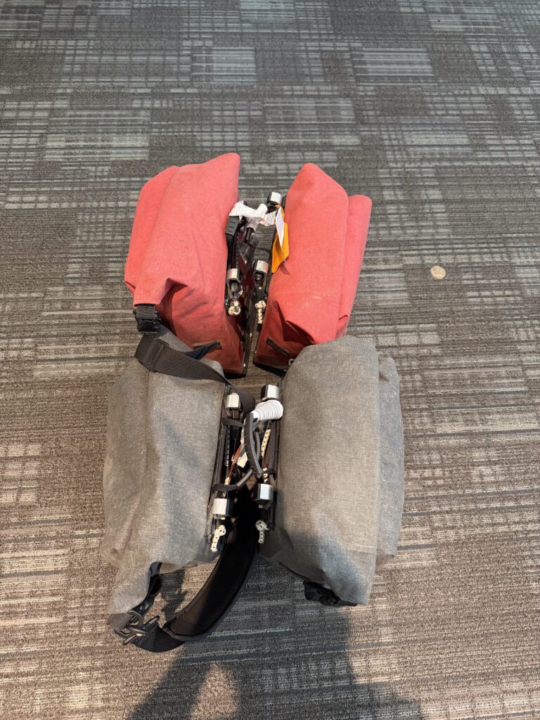 John collected my baggage! And then he carried four panniers all the way home on the TTC!